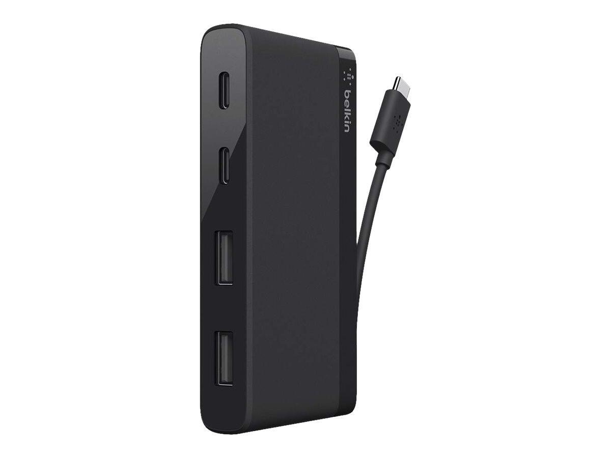 Belkin F4U090btBLK 5000 Mbit/s Nero (4-PORT USB-C TRAVEL HUB - 2XUSB A/2XUSB C BLACK)