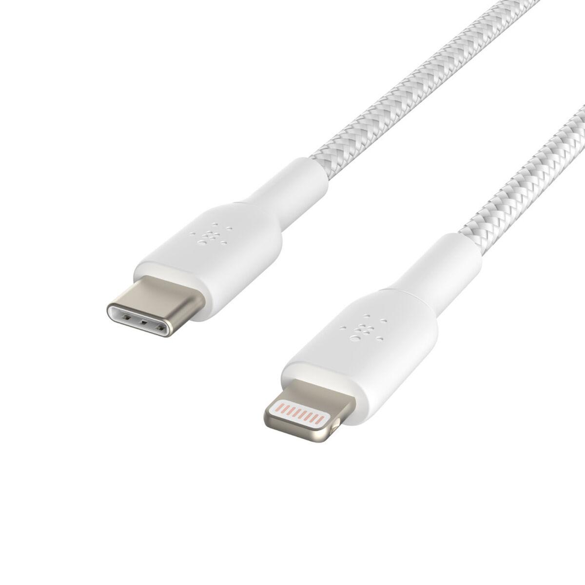 Belkin CAVO INTRECCIATO DA USB-C A LIGHTNING 1M (BOOST CHARGE LIGHTNING TO USB-C - CABLE BRAIDED 1M WHITE)