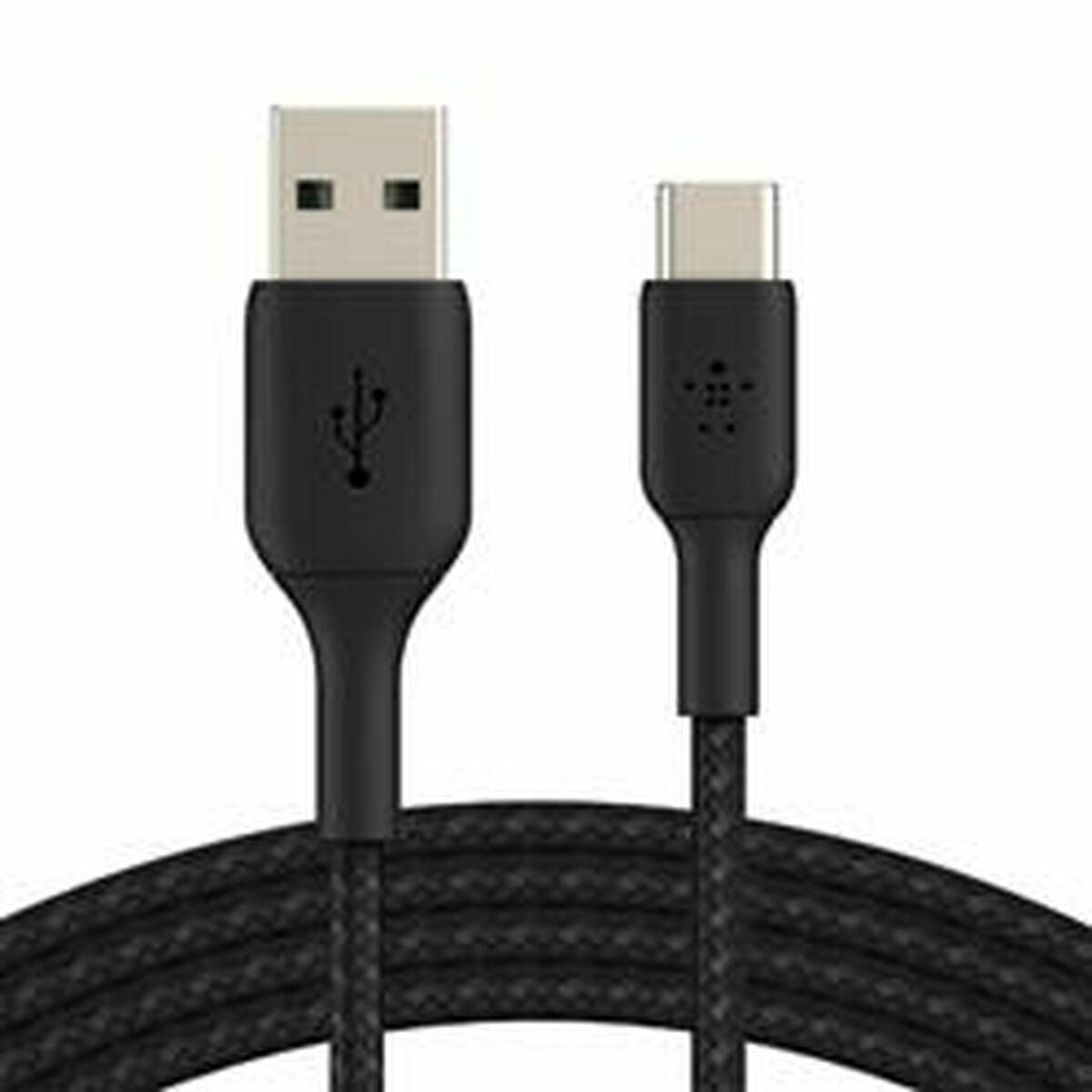 Belkin CAB002BT2MBK cavo USB 2 m USB A USB C Nero (Charge Usb-A To Usb-C Cable_Braided)