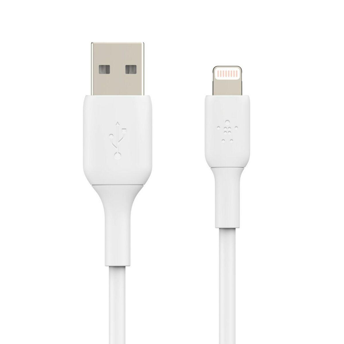 Belkin CAA001BT0MWH cavo Lightning 0,15 m Bianco (LIGHTNING BLADE/SYNC CABLE - PVC MFI 15CM WHITE)