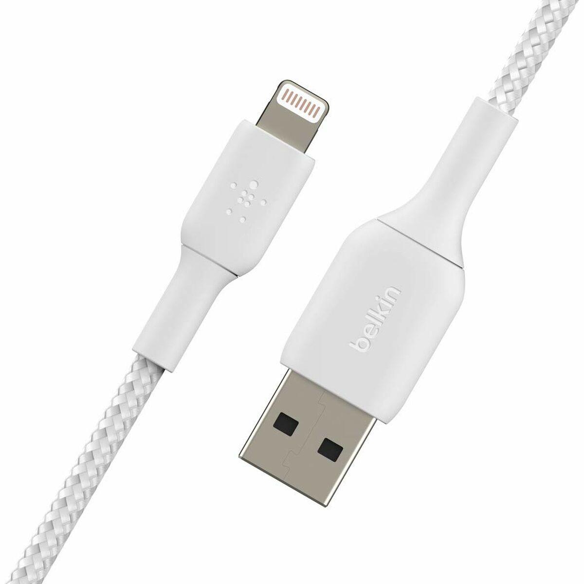 BELKIN CBLE LIGHTNING À GAINE TRESSÉE (CBLE BOOST CHARGE LIGHTNING VERS USB POUR IPHONE IPAD AIRPODS CBLE DE RECHARGE CERTIFI