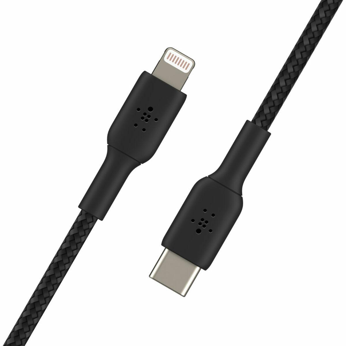 Belkin CAA004BT2MBK cavo Lightning 2 m Nero (LIGHTNING/USB-C CABLE - MFI 2M BLACK)