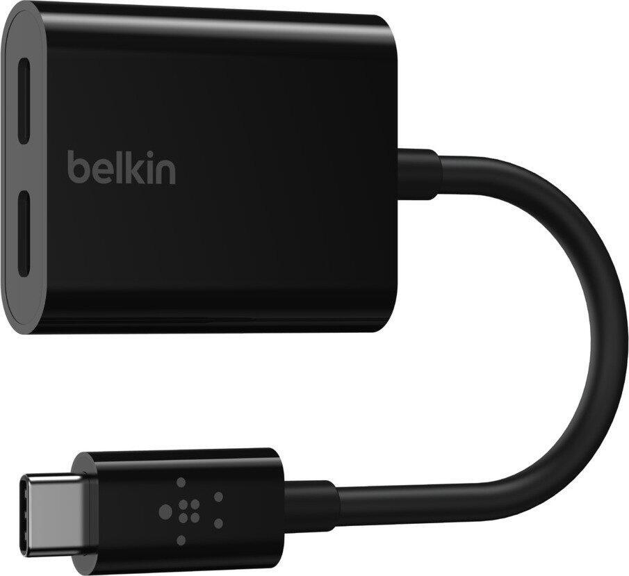 BELKIN ADAPTATEUR USB-C AUDIO + RECHARGE À DOUBLE PORT POUR TÉLÉPHONE, TABLETTE OU ORDINATEUR PORTABLE