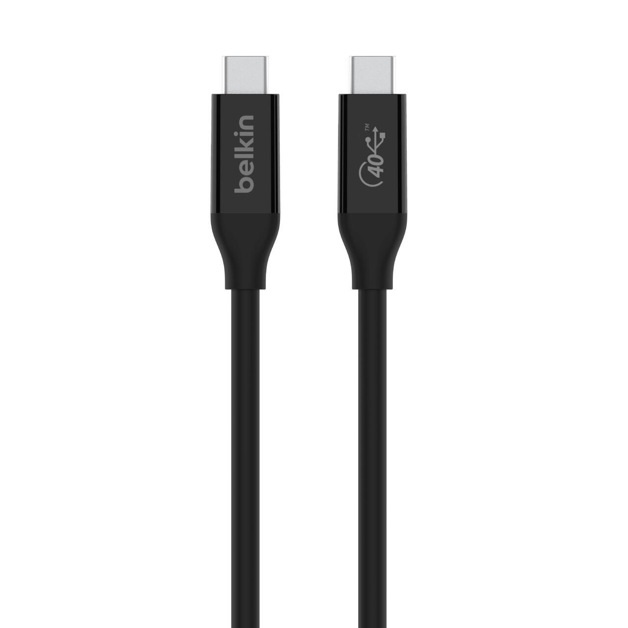 BELKIN CÂBLE USB4 USB-C VERS USB-C 0,8M, NOIR.