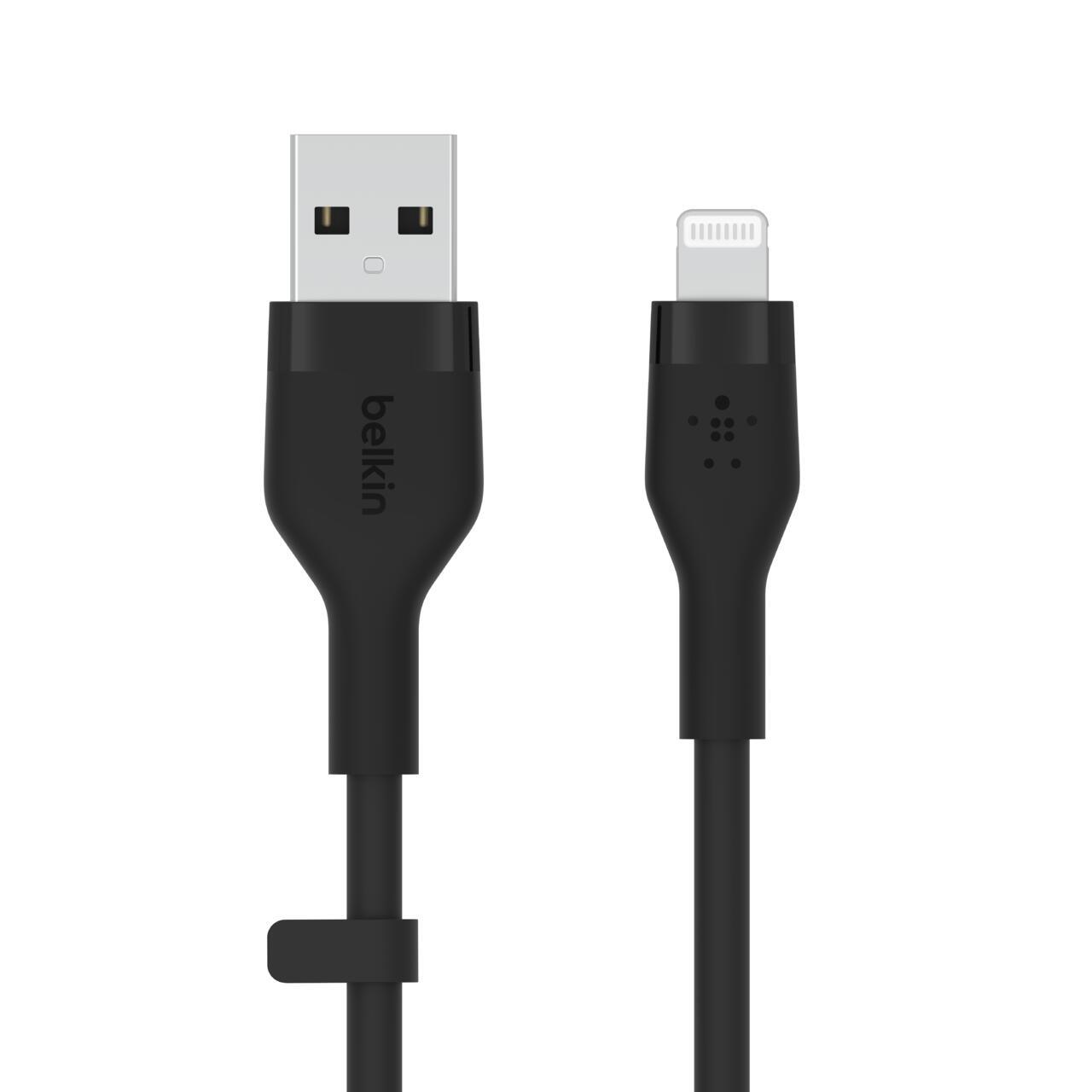 Belkin Cbl Silicqe USB-A LTG 2M noir cavo USB USB A USB C/Lightning Nero