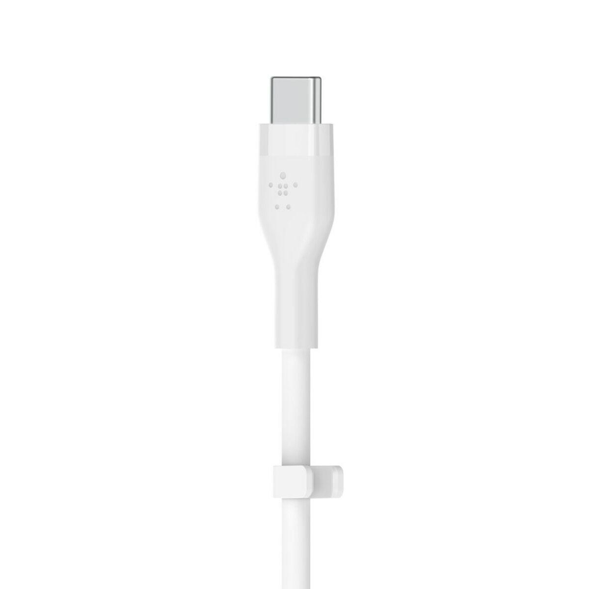 Belkin BOOSTCHARGE Flex cavo USB USB 2.0 2 m USB C Bianco (USB-C TO USB-C 2.0SILICON 2M WHITE)