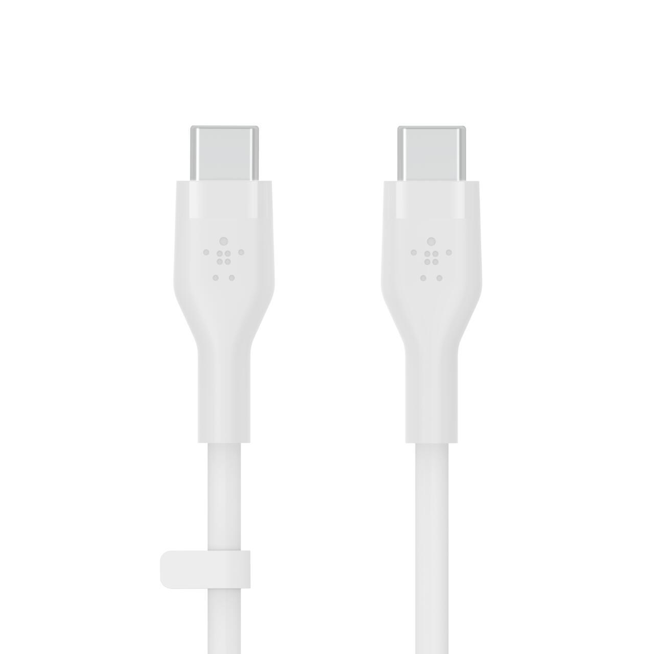 Belkin BOOSTCHARGE Flex cavo USB USB 2.0 2 m USB C Bianco (USB-C TO USB-C 2.0SILICON 2M WHITE)