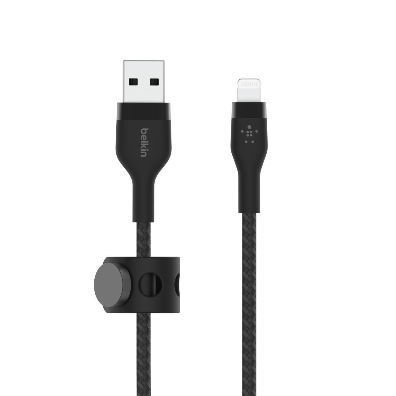 Belkin CAA010BT2MBK cavo Lightning 2 m Nero (PRO FLEX LIGHTNING/USB-A SILICO - USB-A SILICONE CABLE APPLE CERTI)