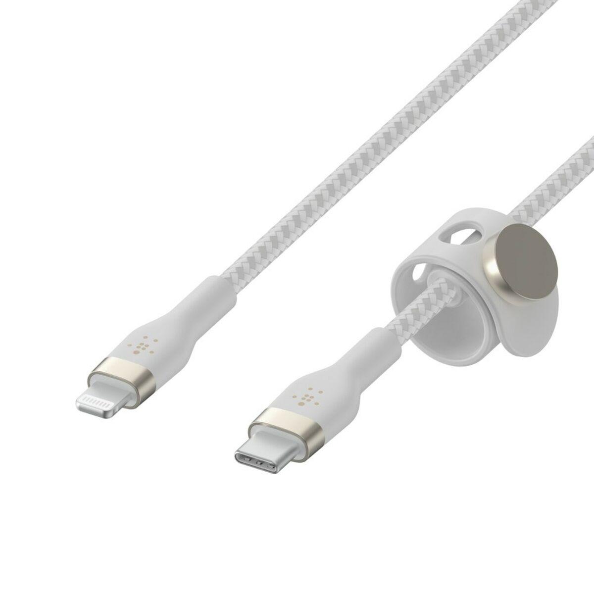 Belkin CAA011BT3MWH cavo Lightning 3 m Bianco (PRO FLEX LIGHTNING/USB-C CBL FA - USB-C SILICONE CABLE SUPPORTS FA)