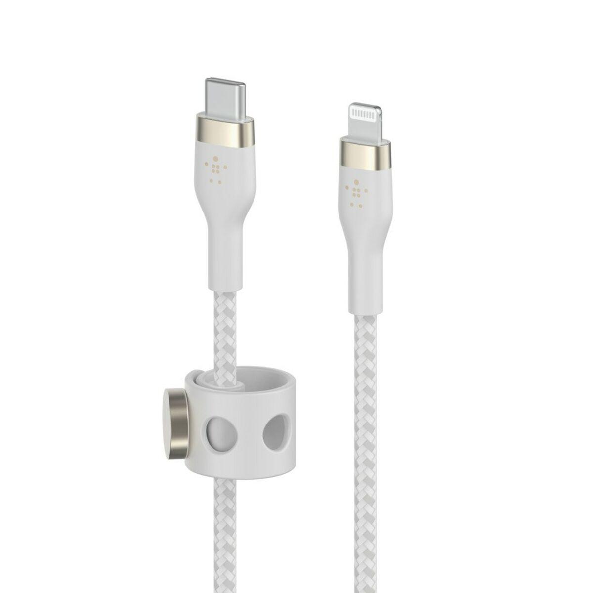 Belkin CAA011BT3MWH cavo Lightning 3 m Bianco (PRO FLEX LIGHTNING/USB-C CBL FA - USB-C SILICONE CABLE SUPPORTS FA)