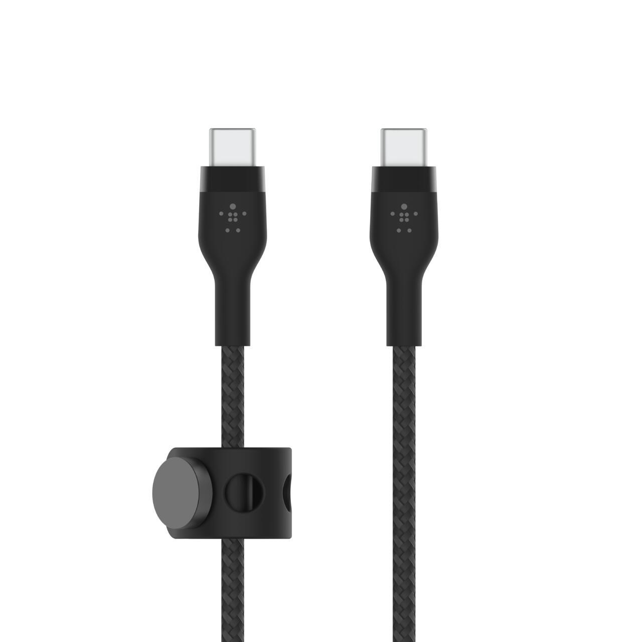 Belkin BOOSTCHARGE PRO Flex cavo USB USB 2.0 1 m USB C Nero (PRO FLEX USB-C/USB-C CBL FAST C - SILICONE CABLE SUPPORTS FAST CHA)