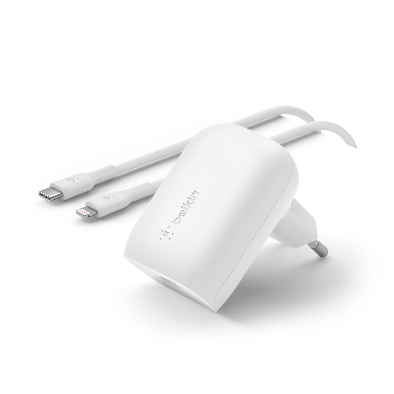 Belkin WCA005vf1MWH-B5 Bianco Interno (30W USB-C CHARGER WITH POWER - DELIVERY AND PPS TECHNOLOGY INCL)