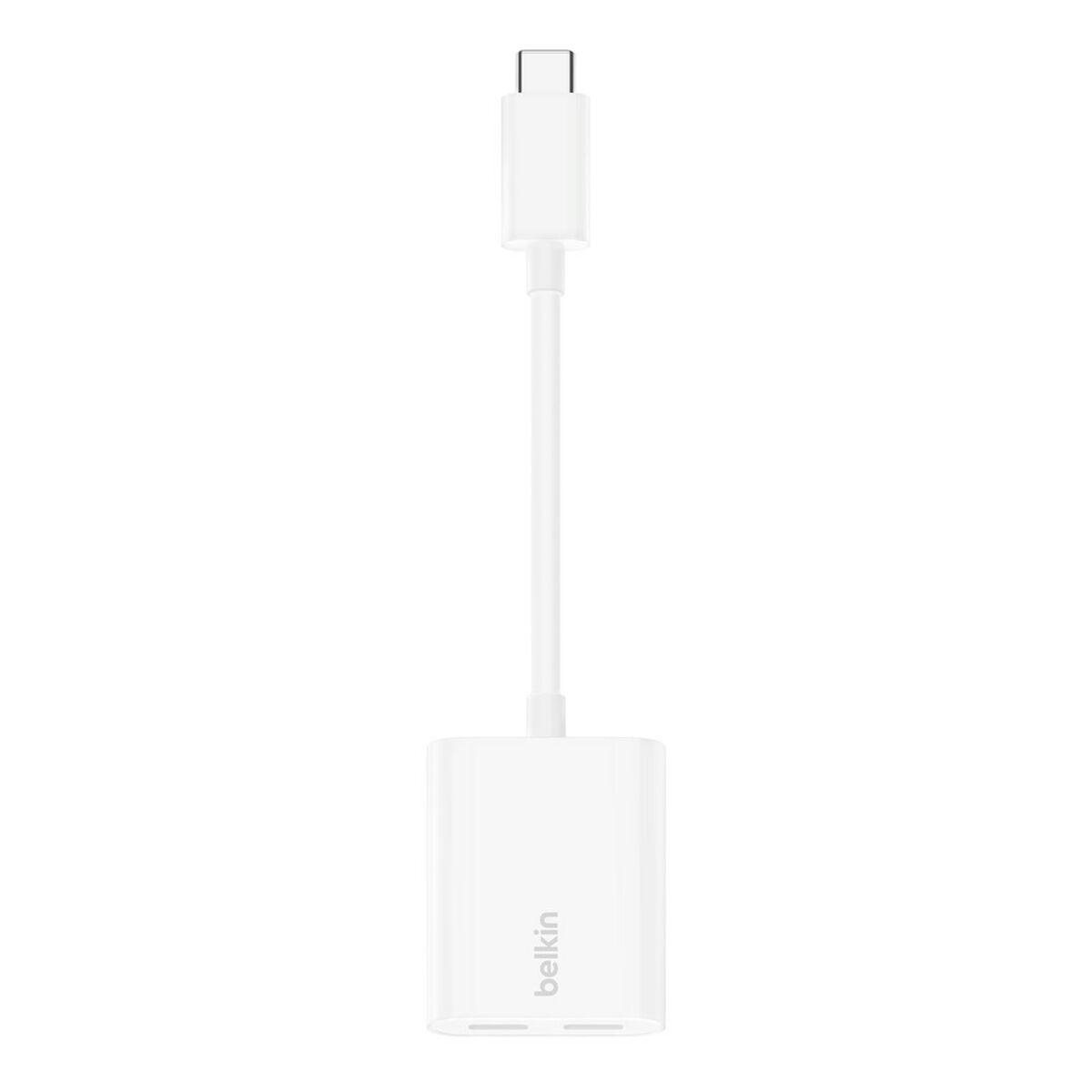 Belkin F7U081BTWH hub di interfaccia USB tipo-C Bianco (CONNECT USB-C AUDIO + CHARGE ADAPTER)