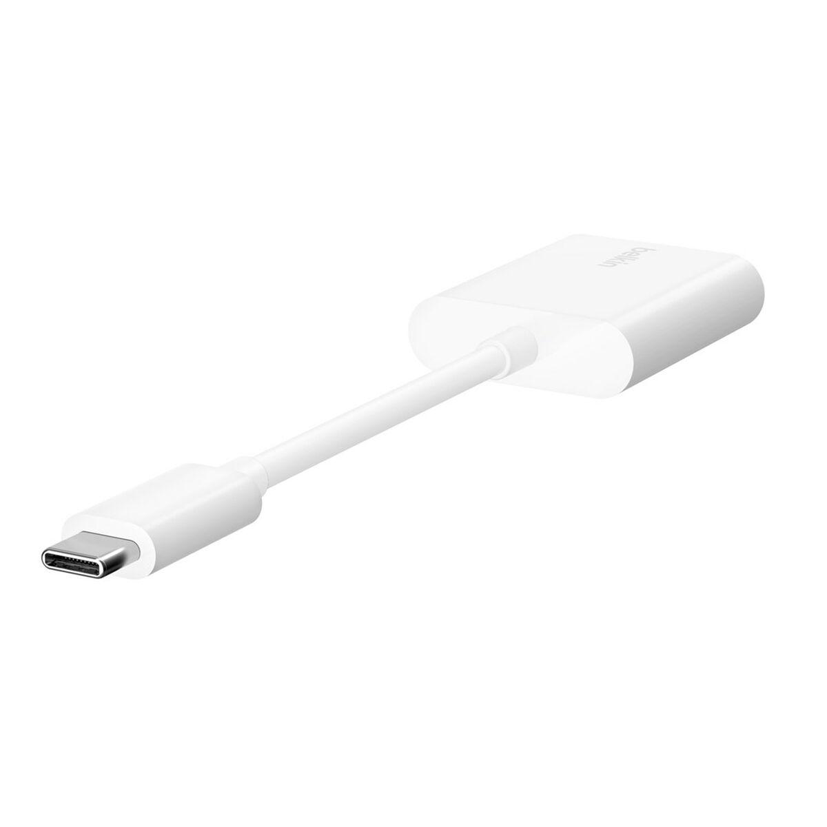 Belkin F7U081BTWH hub di interfaccia USB tipo-C Bianco (CONNECT USB-C AUDIO + CHARGE ADAPTER)