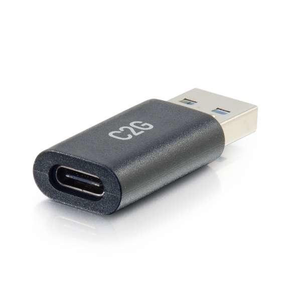 C2G Adattatore convertitore SuperSpeed USB 5 Gbps da USB-C femmina a USB-A maschio (C2G USB C to USB Adapter - SuperSpeed USB A