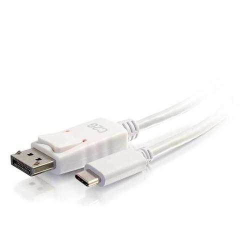 C2G 80564 adattatore grafico USB 4096 x 2160 Pixel Bianco (C2G 1.8m 6ft USB C to DisplayPort Ad)