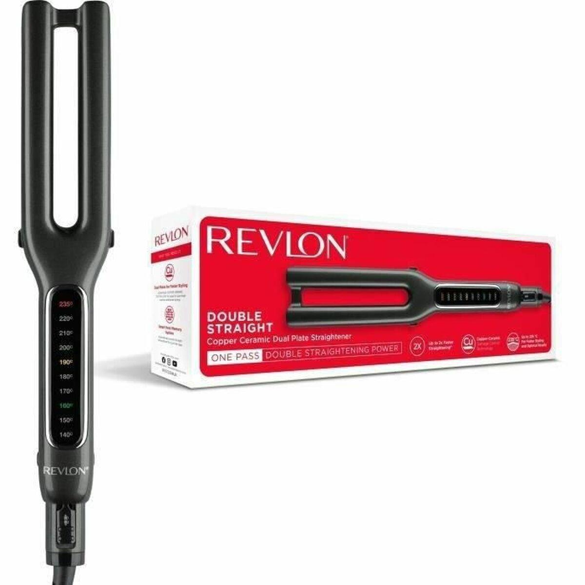 Revlon Piastra per capelli doppia dritta nera (RVST2204E)