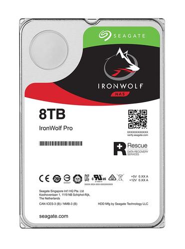 SEAGATE HARD DISK 35" 8TB 7200RPM 256 MB IRONWOLF PRO ST8000NE001