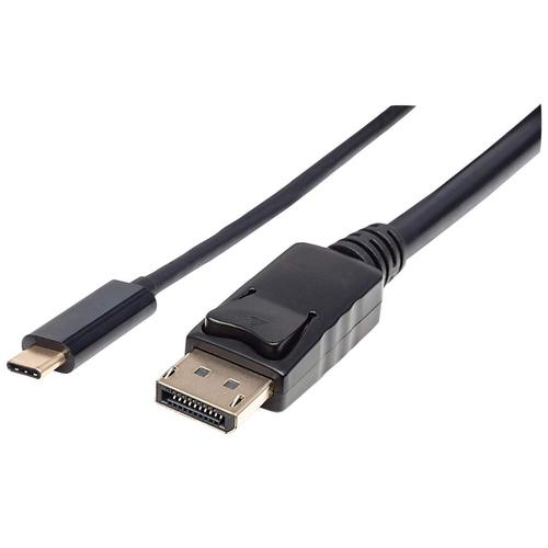 Manhattan 152464 cavo e adattatore video 2 m USB tipo-C DisplayPort Nero (USB-C TO DISPLAYPORT 4K 2M- - M/M 3840X2160/60HZ VID