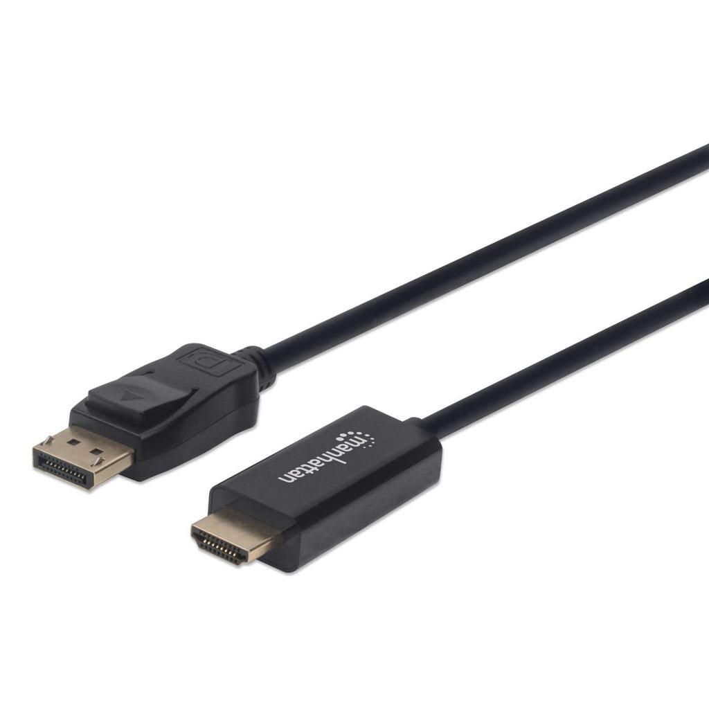 Manhattan 153188 cavo e adattatore video 3 m HDMI Displayport Nero (DISPLAYPORT TO HDMI CABLE 3M- - 1080P/60HZ MALE/MALE BLACK