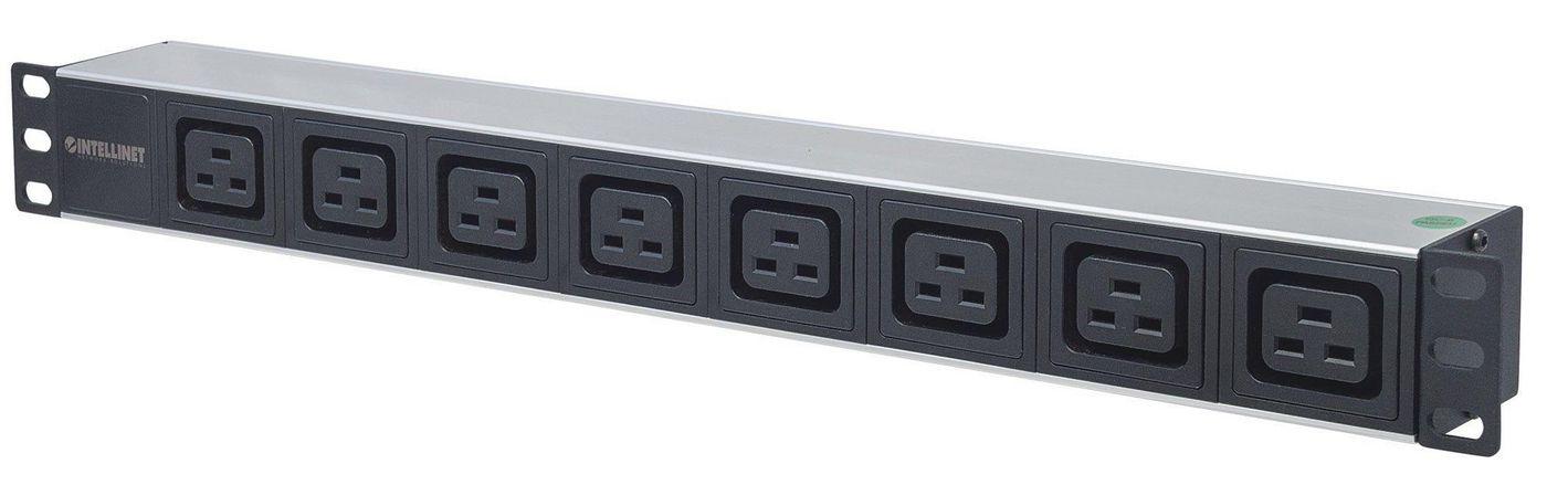 Intellinet 163613 unità di distribuzione dell'energia (PDU) 8 presa(e) AC 1U Nero, Argento