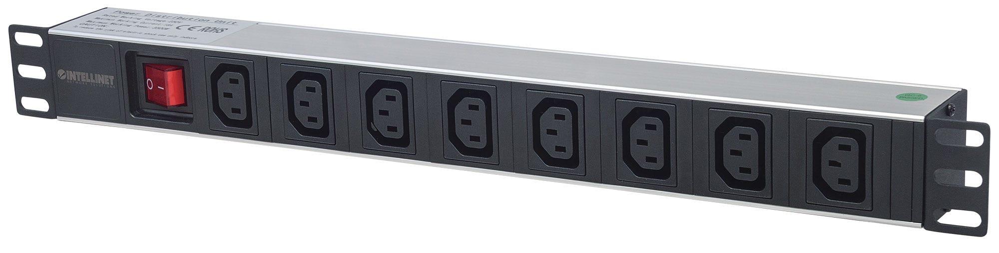 Intellinet 163620 unità di distribuzione dell'energia (PDU) 8 presa(e) AC 1U Nero, Argento