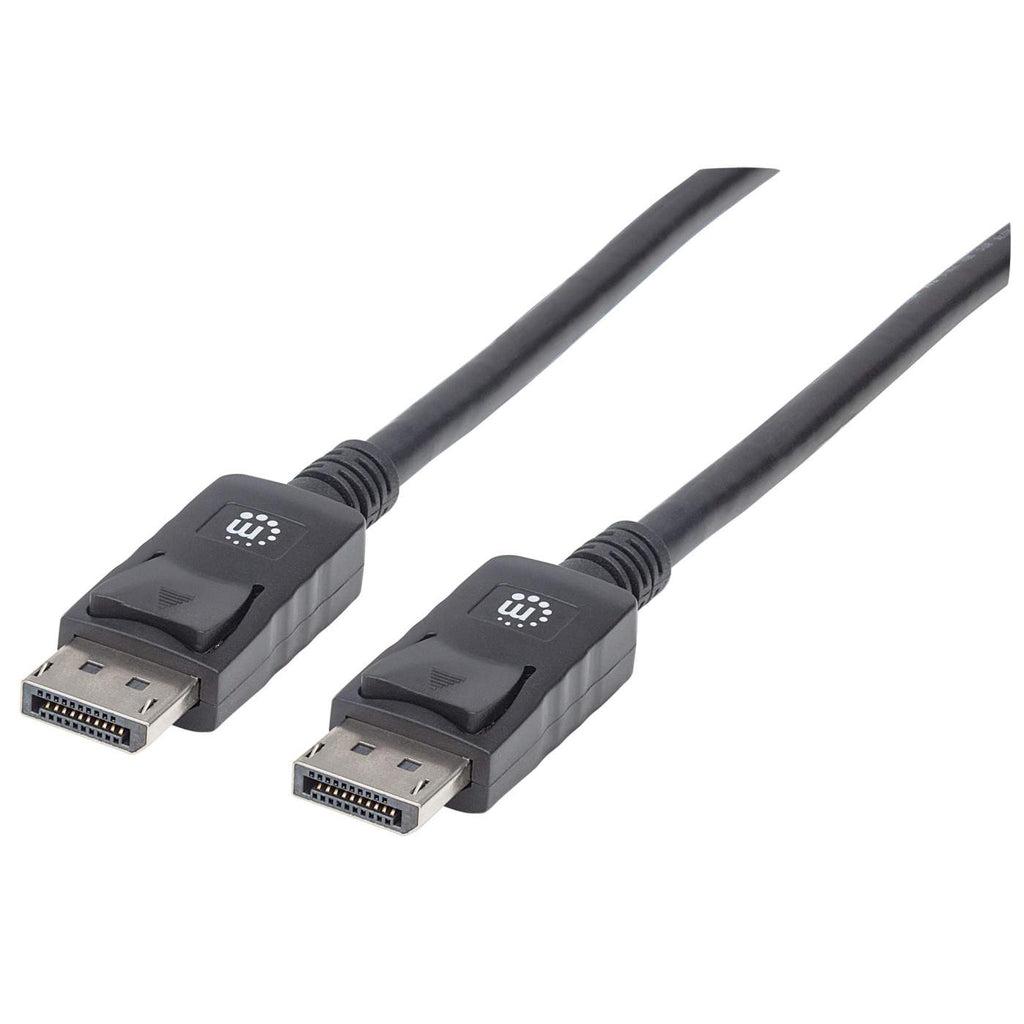 Manhattan 307093 cavo DisplayPort 3 m Nero (DISPLAYPORT CABLE 3M 4K/60HZ- - MALE/MALE BLACK POLYBAG)