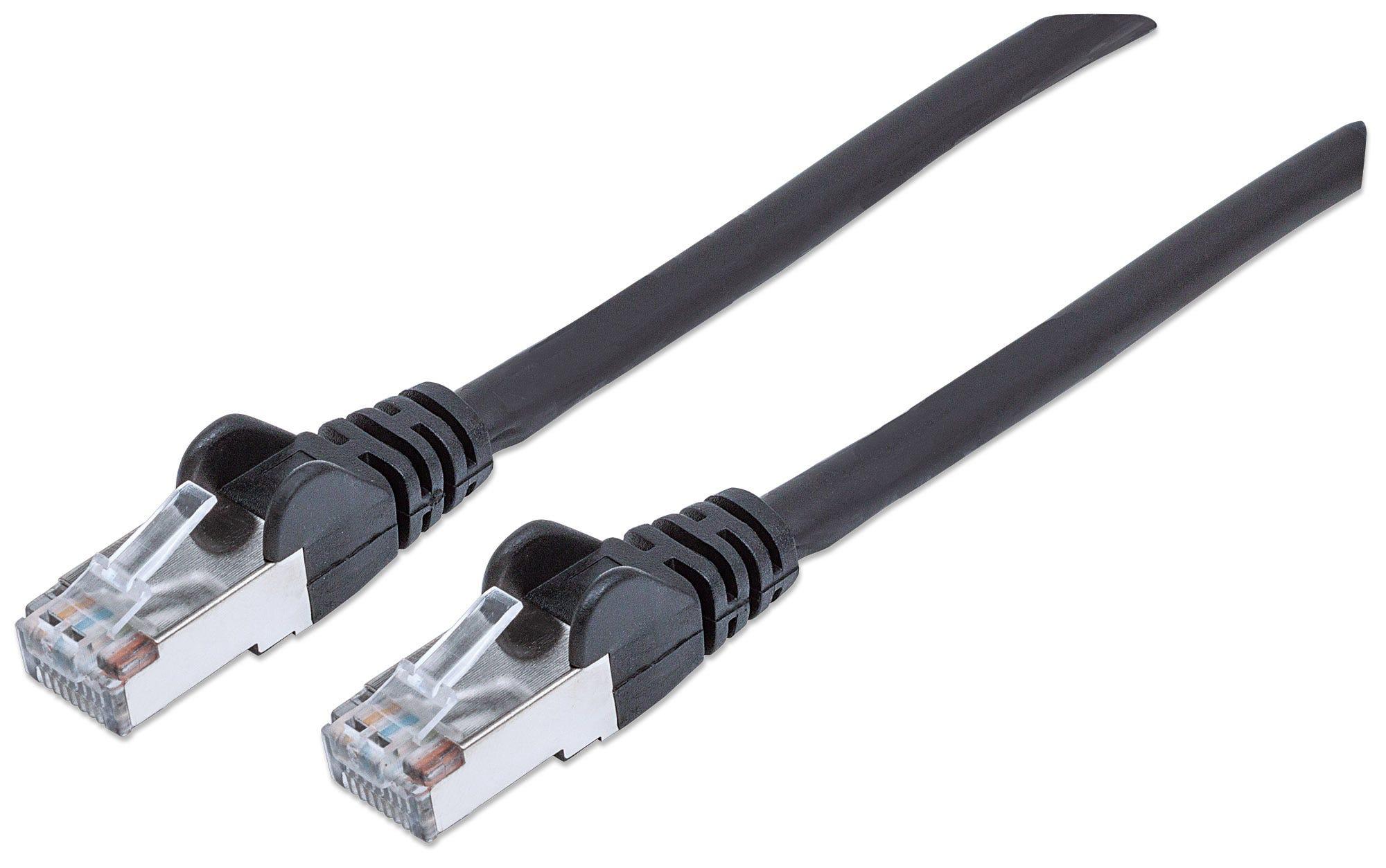 Intellinet 0.5m CAT6a S/FTP cavo di rete Nero 0,5 m S/FTP [S-STP] (NETWORK CABLE CAT6A COPPR 0.5M- - BLACK S/FTP SNAGLESS/BOOTE