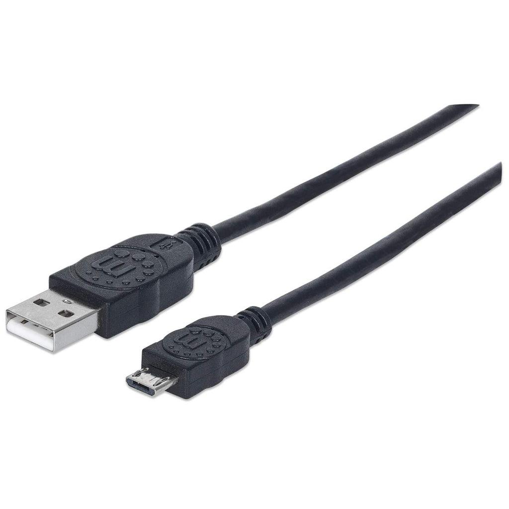 Manhattan 325684 cavo USB 3 m USB 2.0 USB A Micro-USB B Nero