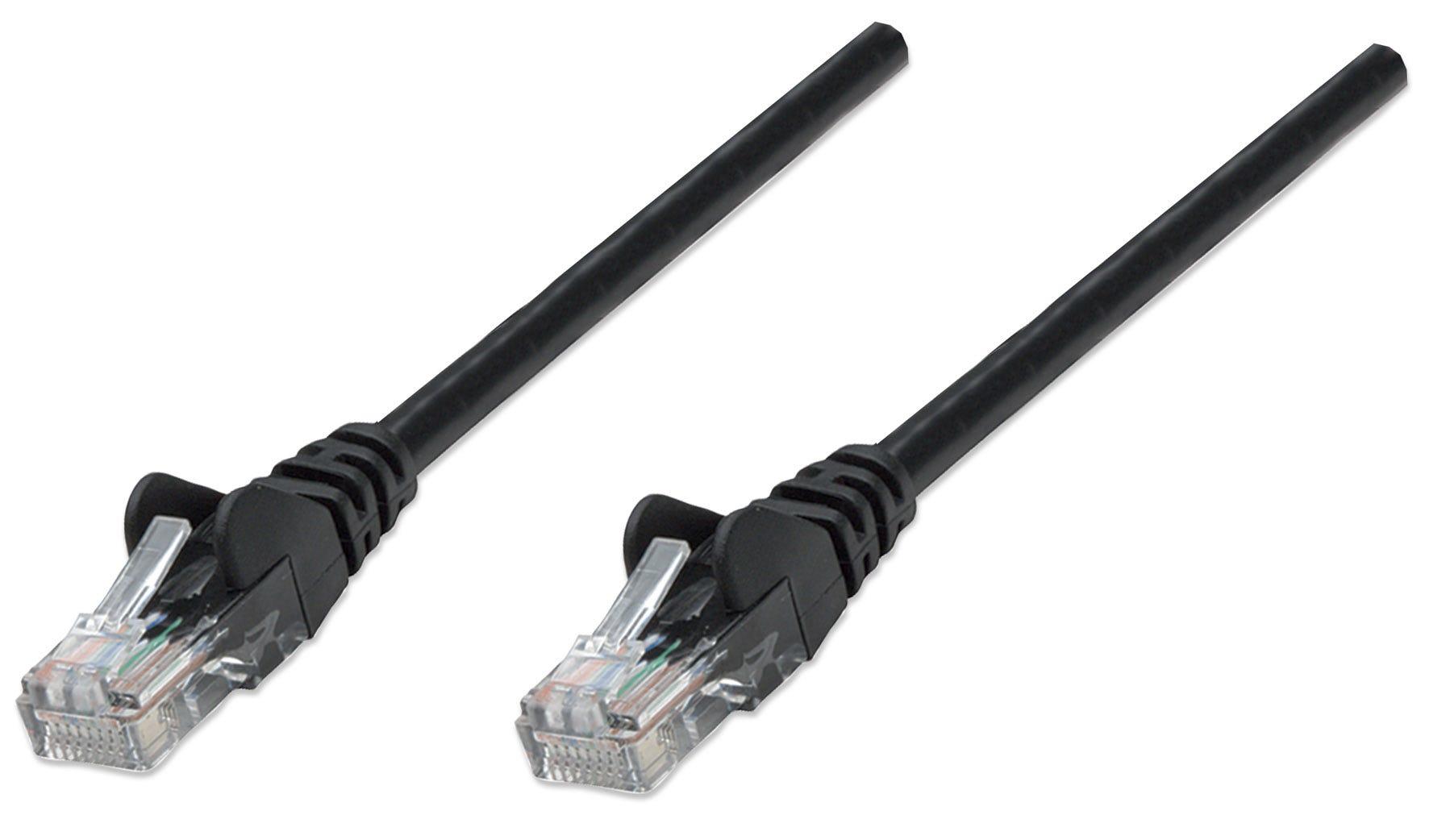 Intellinet 0.3m Cat5e UTP cavo di rete Nero 0,25 m U/UTP [UTP] (NETWORK CABLE CAT5E CCA 0.25M- - BLACK U/UTP SNAGLESS/BOOTED)