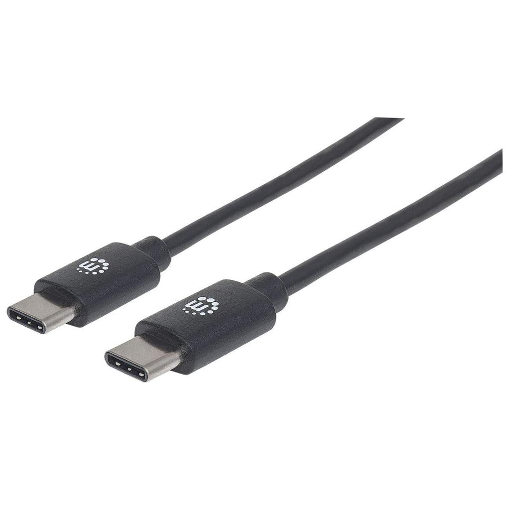 Manhattan 353342 cavo USB USB 2.0 1 m USB C Nero (USB-C CABLE 1M MALE/MALE- - 480MBPS [USB 2.0] BLACK POLYBAG)