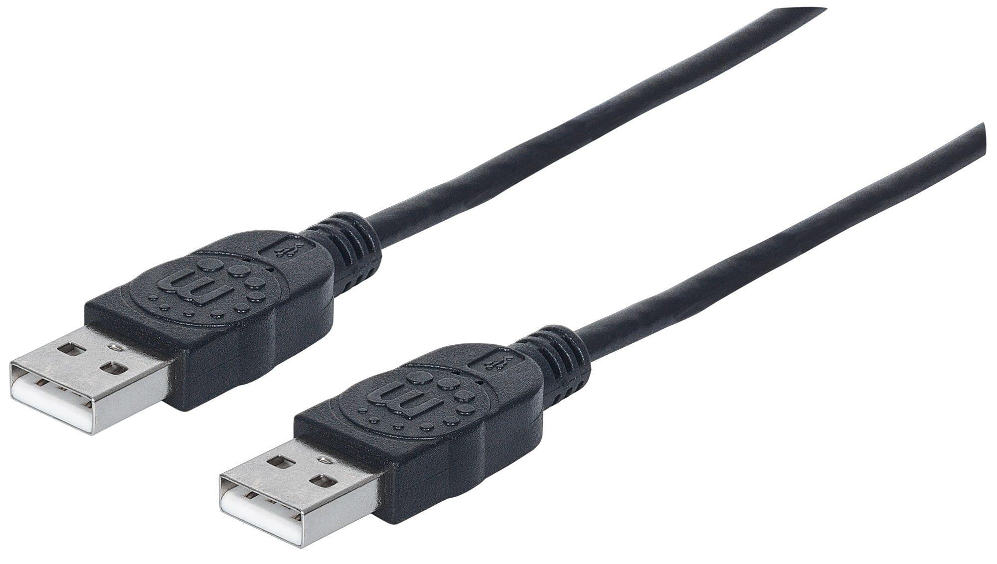 Manhattan 353885 cavo USB 0,5 m USB 2.0 USB A Nero