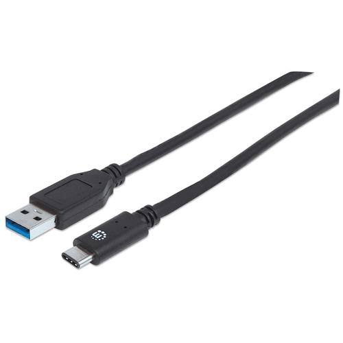 Manhattan 354639 cavo USB 0,5 m USB 3.2 Gen 2 (3.1 Gen 2) USB C USB A Nero