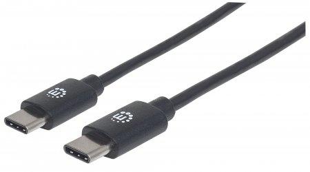 Manhattan 354868 cavo USB USB 2.0 0,5 m USB C Nero (USB-C CABLE 50CM MALE/MALE- - 480MBPS [USB 2.0] BLACK POLYBAG)