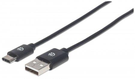 Manhattan 354912 cavo USB USB 2.0 0,5 m USB C USB A Nero (USB-C TO USB-A CABLE 50CM- - MALE/MALE 480MBPS [USB 2.0] BLAC)