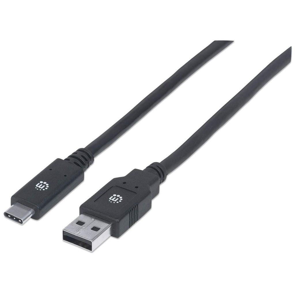 Manhattan 354974 cavo USB USB 3.2 Gen 1 [3.1 Gen 1] 2 m USB C USB A Nero (USB-C TO USB-A CABLE 2M- - MALE/MALE 5GBPS [USB 3.0]