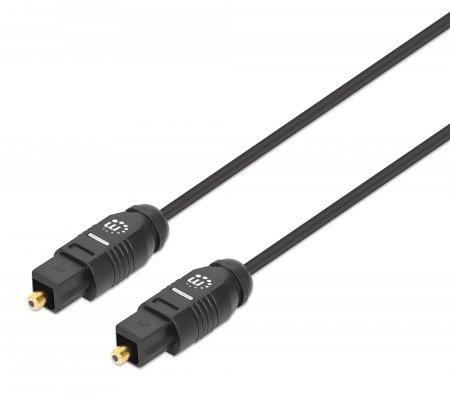 Manhattan 356060 cavo a fibre ottiche 1 m TOSLINK Nero