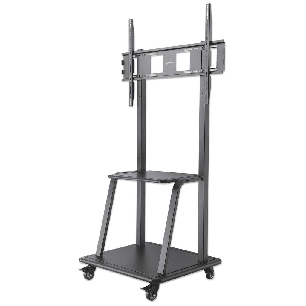 Manhattan 461665 supporto da tavolo per Tv a schermo piatto 2,54 m [100] Nero Pavimento (TV & Monitor Mount, Trolley Stand, 1 s