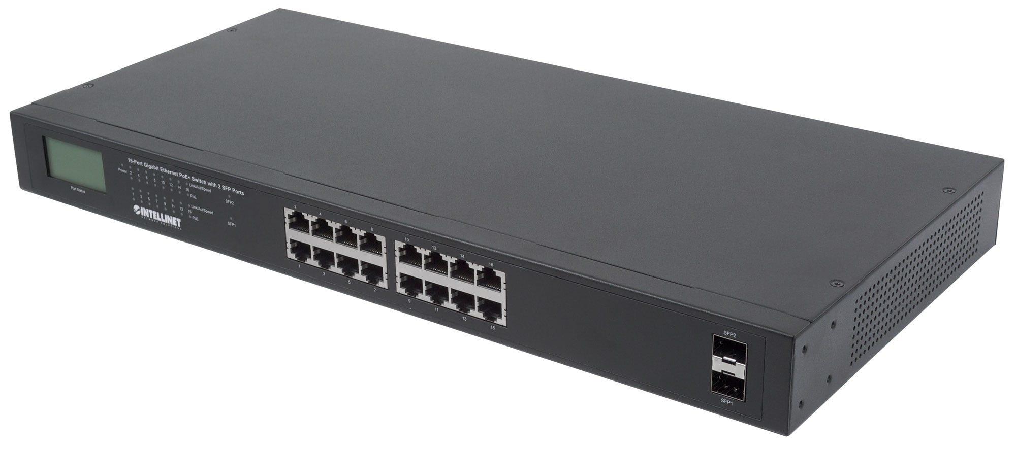 Intellinet 561259 switch di rete Non gestito Gigabit Ethernet (10/100/1000) Supporto Power over Ethernet (PoE) Nero