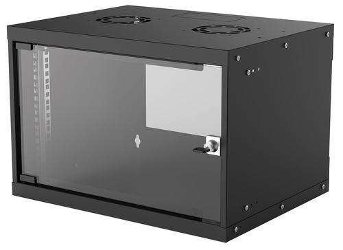 Intellinet 714143 rack 6U Da parete Nero (NETWORK CABINET WALL MOUNT 6U- - [BASIC] 400MM BLACK FLATPACK)