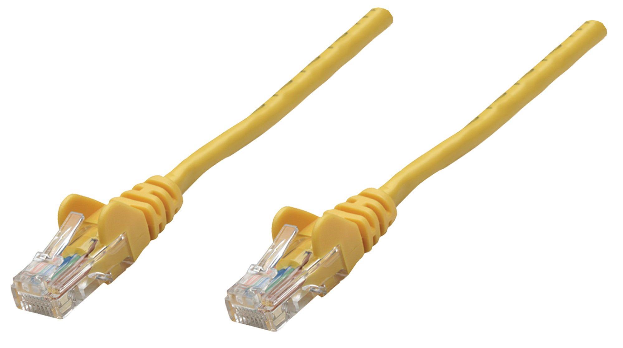 Intellinet Cat6A, SFTP, 0.25m cavo di rete Giallo 0,25 m S/FTP [S-STP] (NETWORK CABLE CAT6A COPP 0.25M- - YELLOW S/FTP SNAGLESS