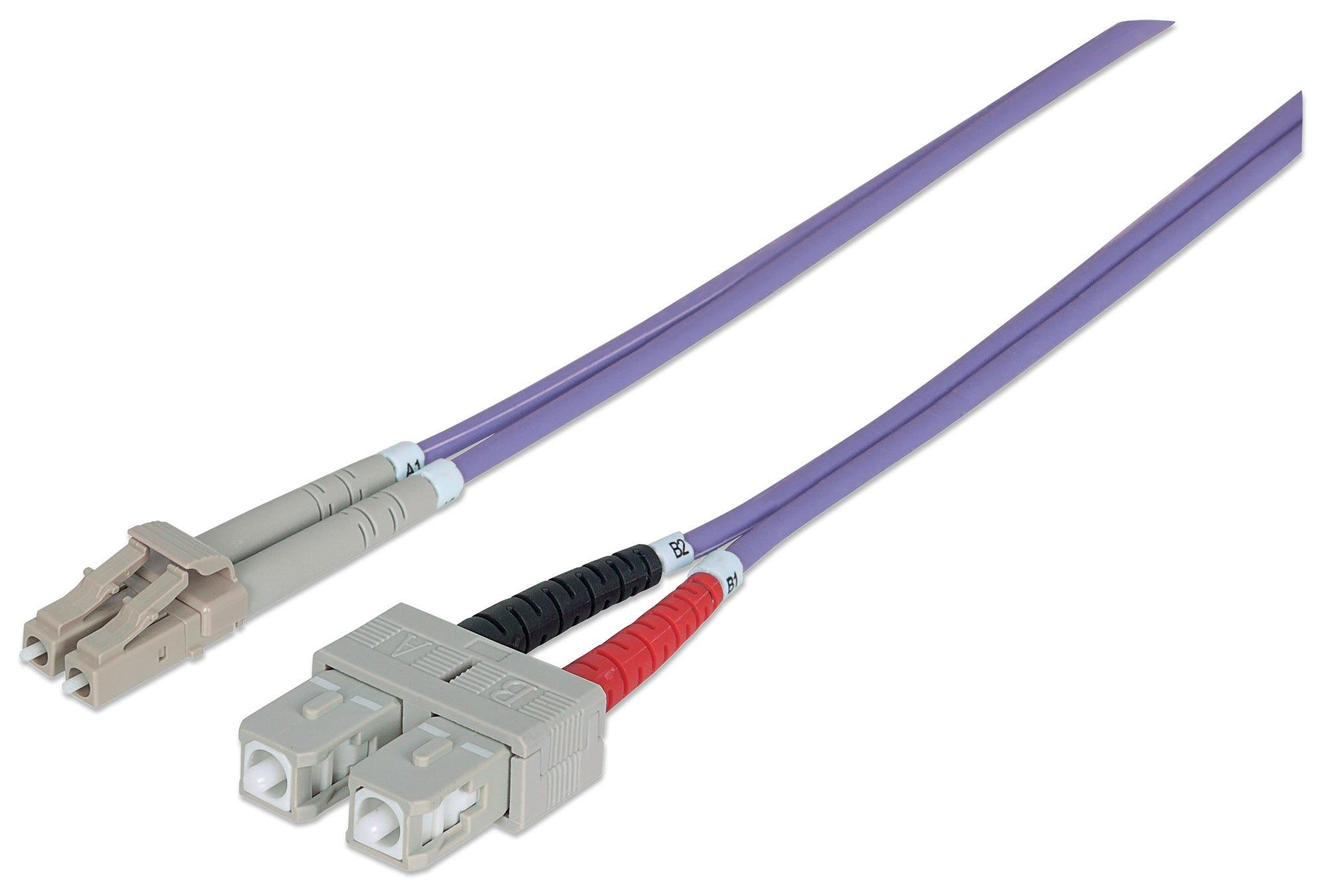 Intellinet 750936 cavo a fibre ottiche 3 m LC SC OM4 Viola