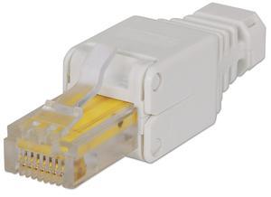 Intellinet 790482 cavo di collegamento RJ45 Bianco (RJ45 PLUG TOOL LESS- - MODULAR PLUG)