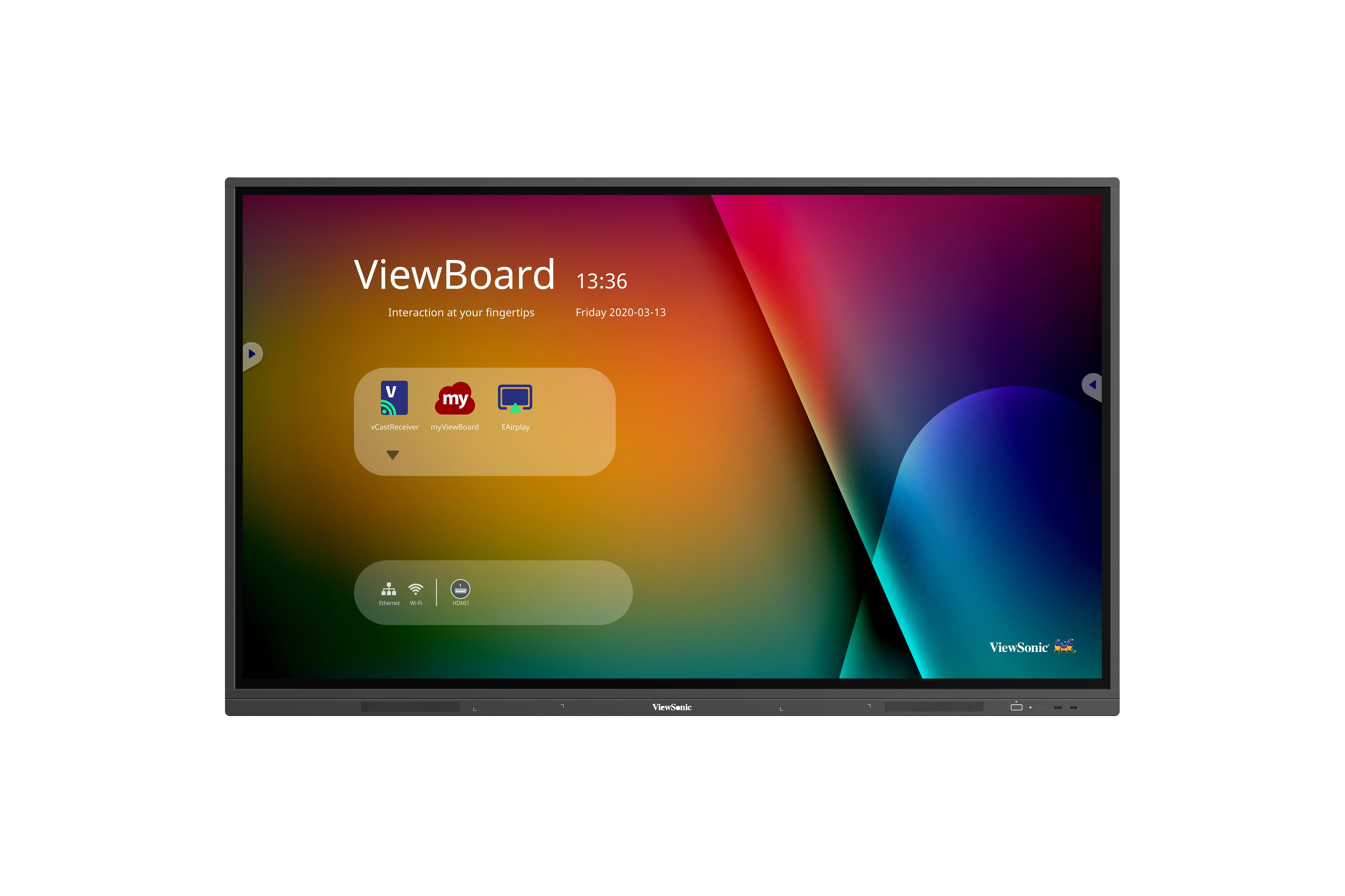 Viewsonic IFP7532 visualizzatore di messaggi Pannello piatto interattivo 190,5 cm (75") 350 cd/m² 4K Ultra HD Nero Touch scree