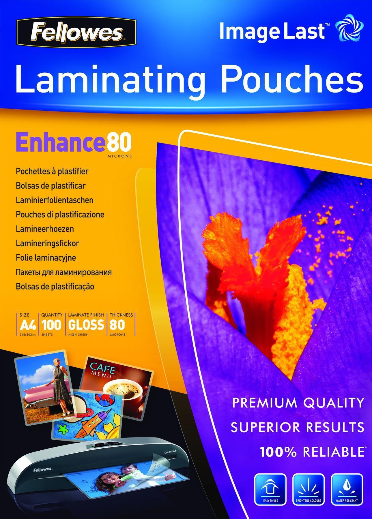 IL LAMINATING POUCH 80MIC A4 GLOSS 100PK