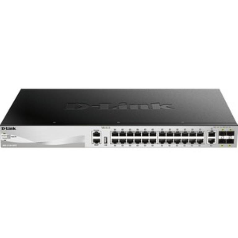 D-Link L3 Stackable Managed Switch - 24 porte SFP - 2 porte 10GBASE-T - 4 porte 10G SFP+