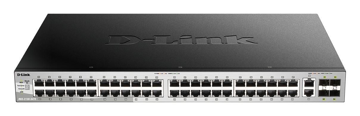 D-Link DGS-3130-54TS/E switch di rete Gestito L3 Gigabit Ethernet 10/100/1000 Grigio (54-PORT STACKABLE SWITCH - 48X1G 2X10G CU