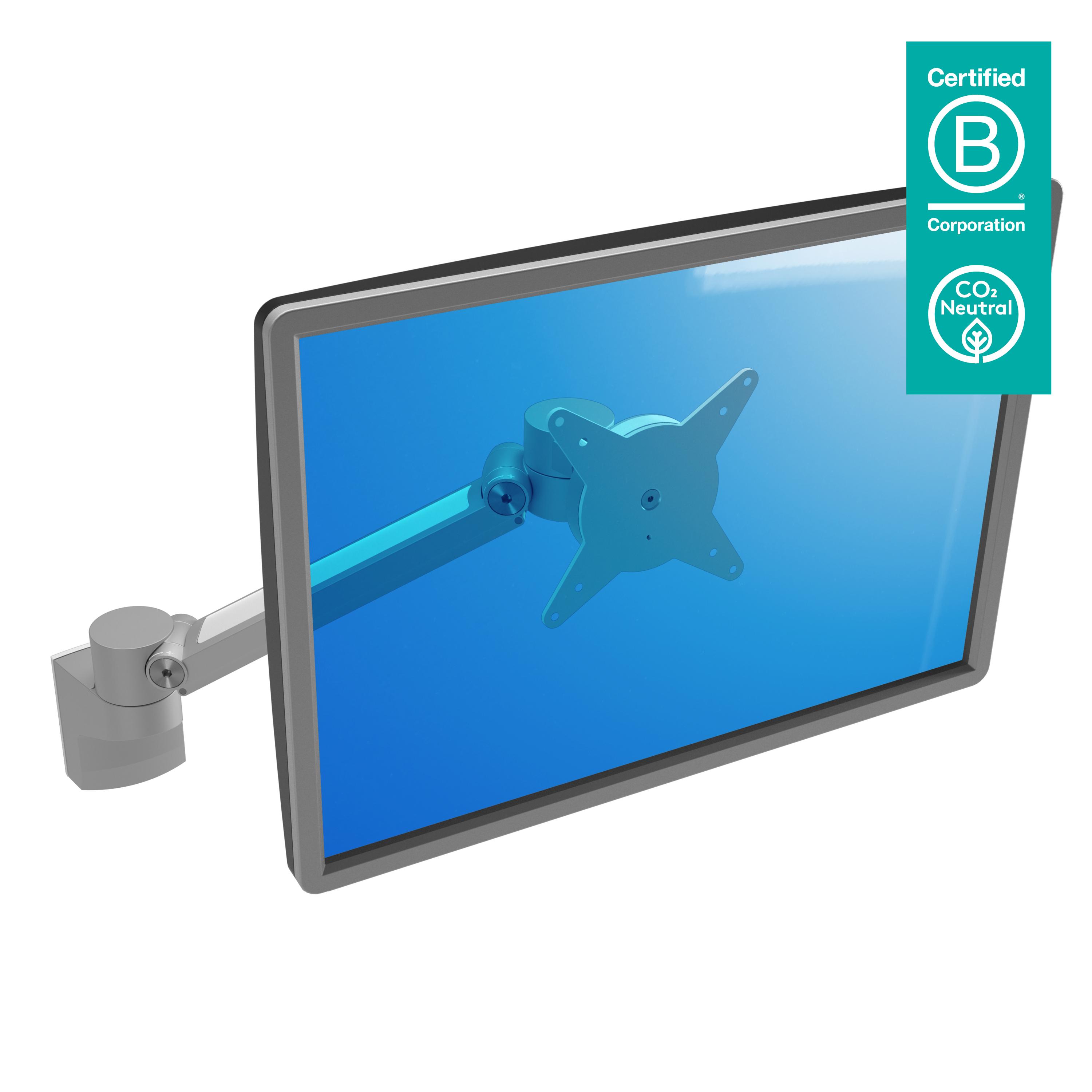 Dataflex Viewlite plus braccio porta monitor - parete 312 (Dataflex Viewlite Plus single monitor arm - silver - wall mount - he