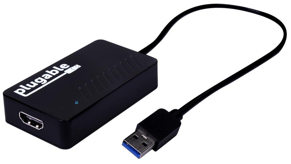 Plugable Technologies UGA-4KHDMI cavo e adattatore video USB tipo A HDMI Nero (Plugable USB 3.0 - HDMI 4K Adapter)