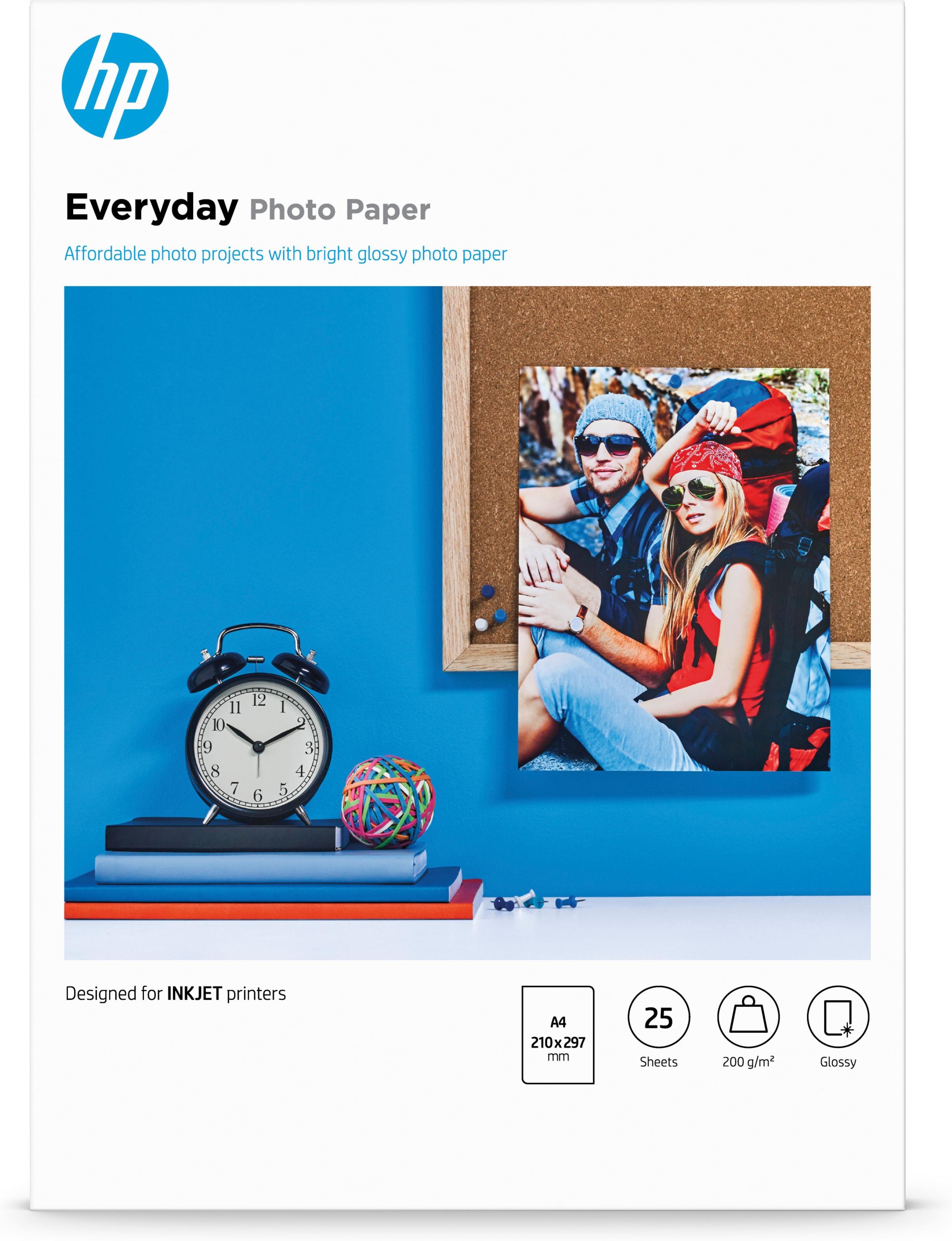 CARTA FOTOGRAFICA PER USO QUOTIDIANO HP EVERYDAY PHOTO PAPER SEMI-LUCIDA 200 G/M A4 (25FG)